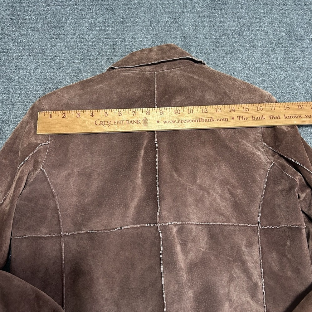 Vintage Brandon Thomas Leather Suede Jacket Womens Size L Brown Y2K Retro Cowboy - Picture 7 of 8